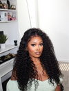 4C Edge Hairline Deep Wave 13x4 HD Lace Front Wig with Curly Edges Baby Hair