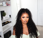 4C Edge Hairline Deep Wave 13x4 HD Lace Front Wig with Curly Edges Baby Hair